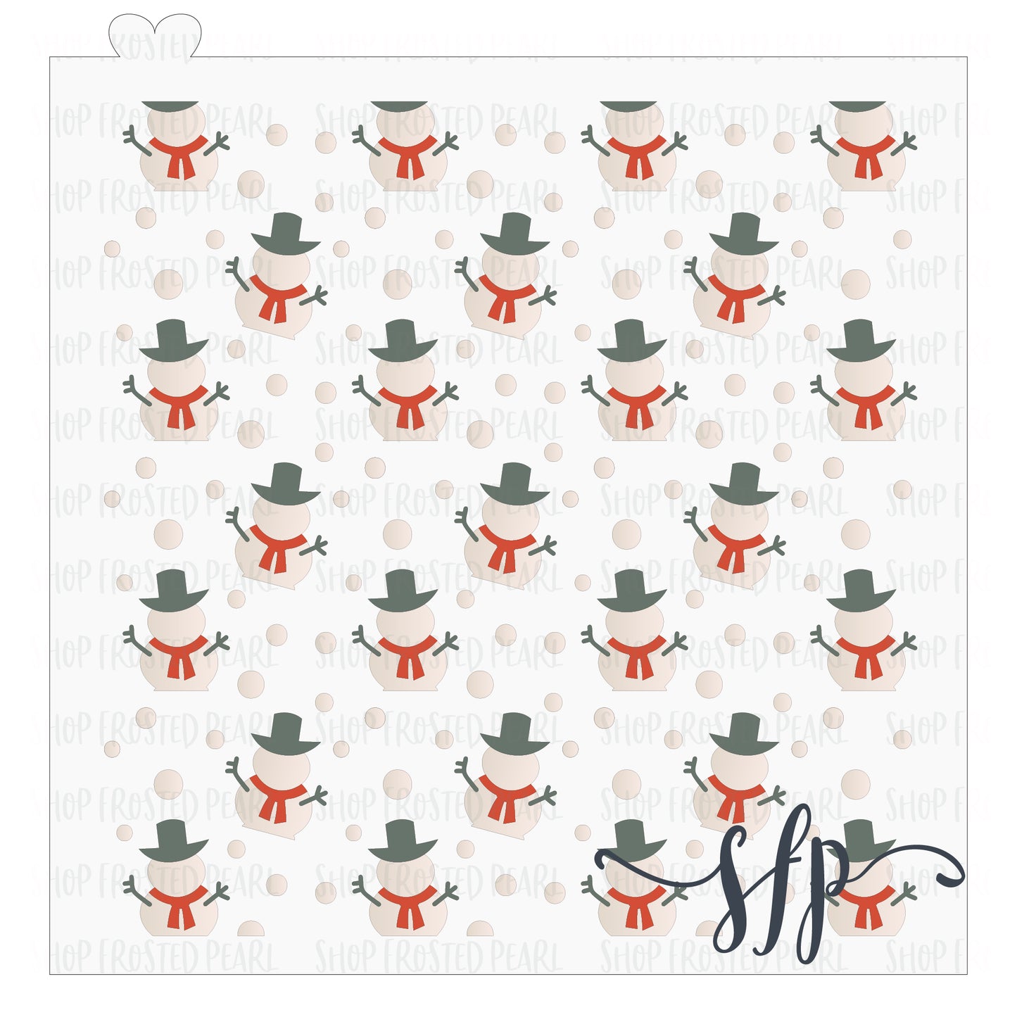 Bundled Snowman - Stencil