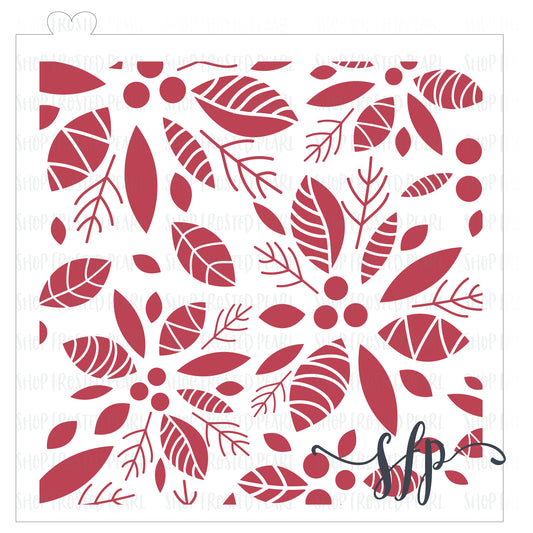 Christmas Holly & Branches - Stencil
