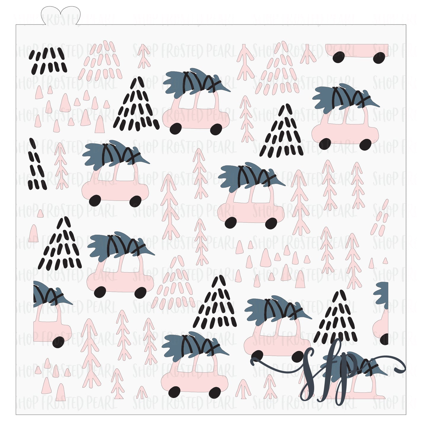 Car and Tree - Stencil