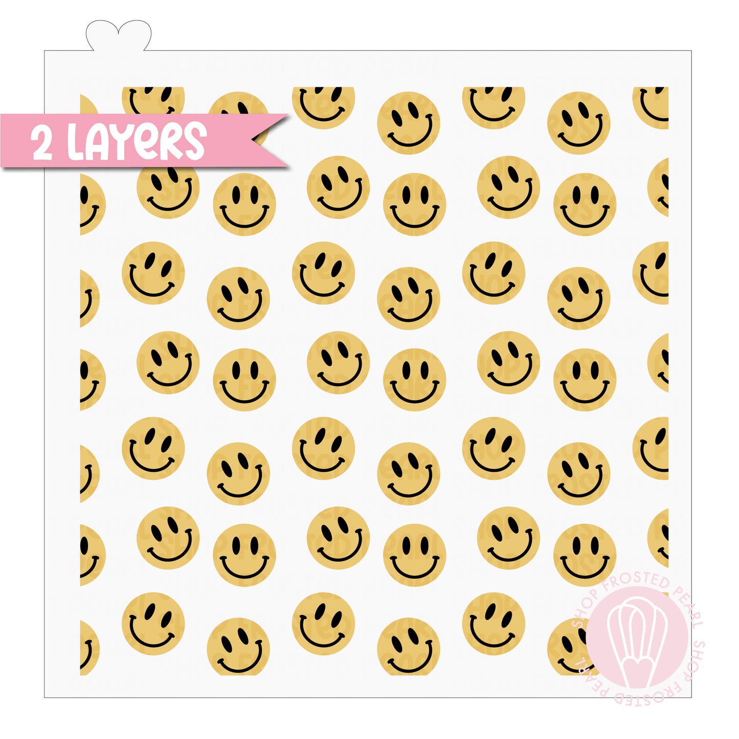 Smiley Face Pattern - Stencil