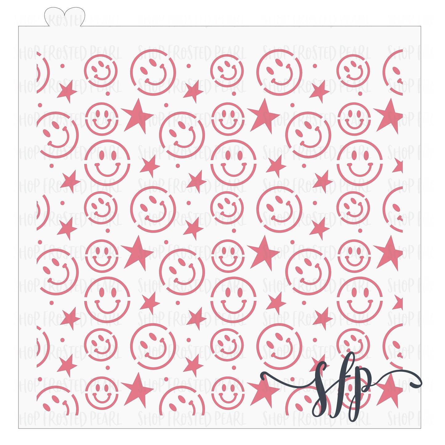 Smiley & Stars - Stencil