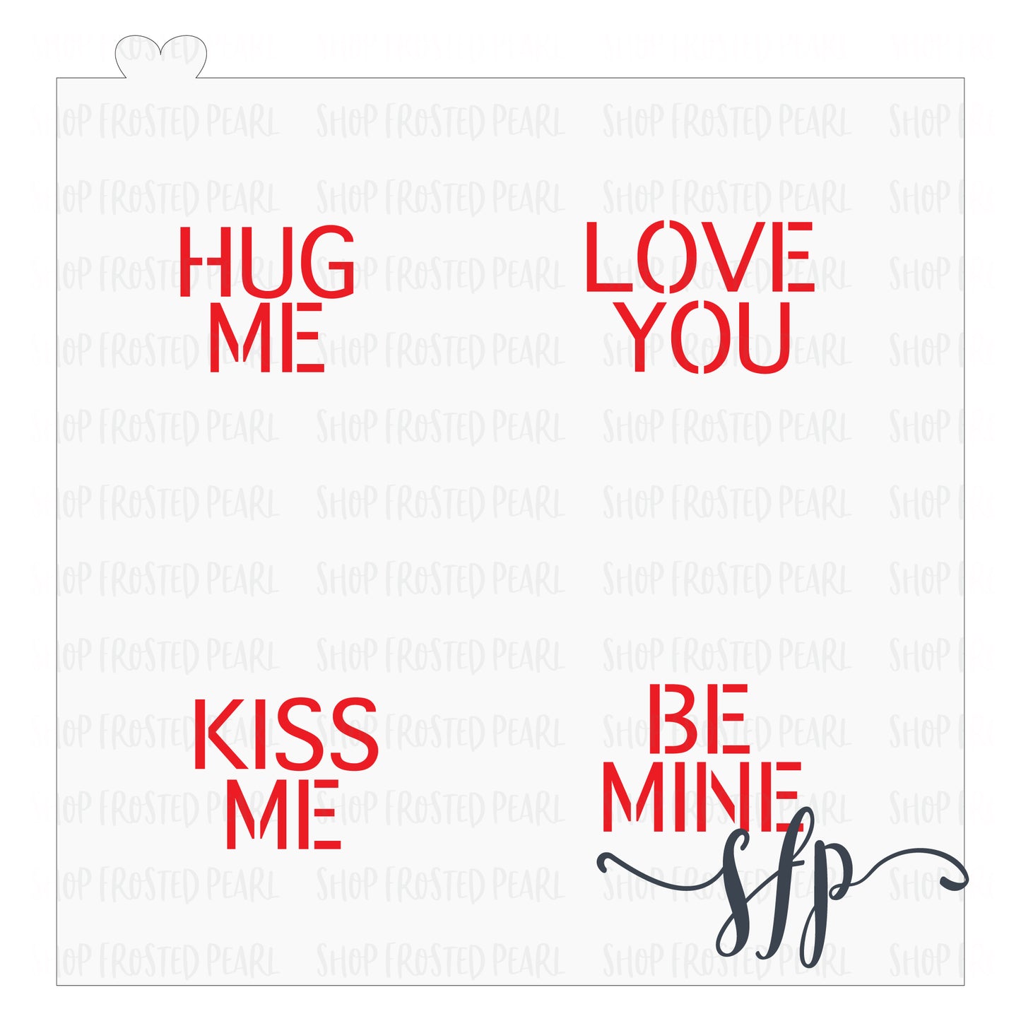 Conversation Hearts I - Stencil