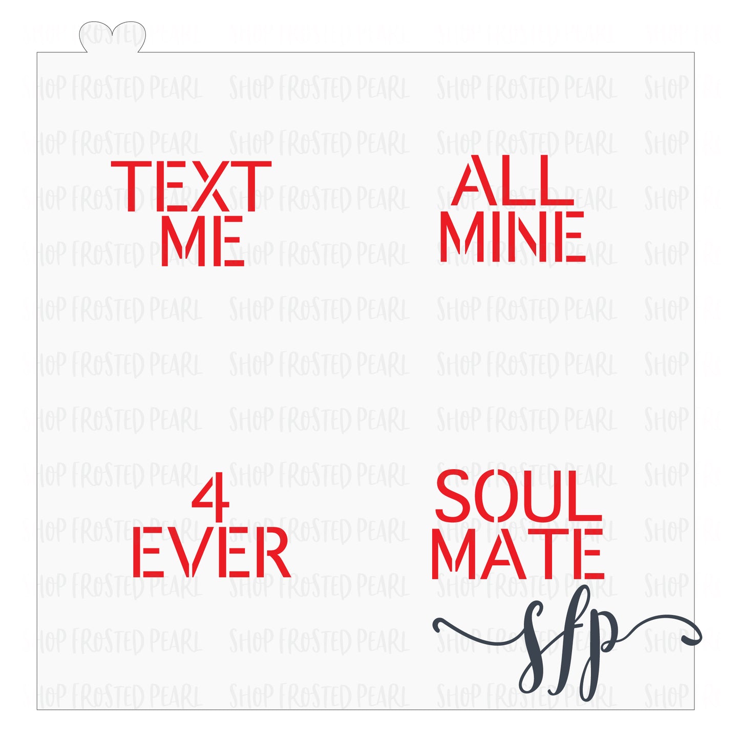 Conversation Hearts II - Stencil