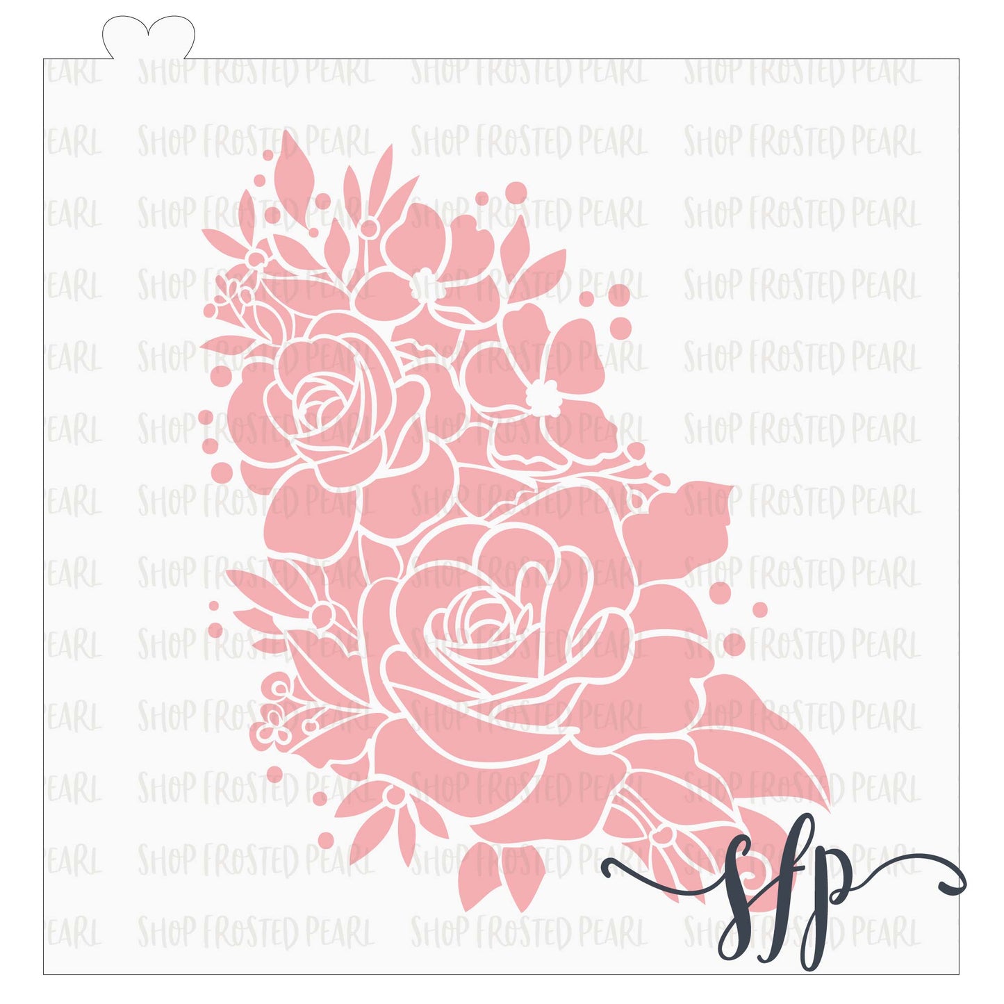 Detailed Roses - Stencil