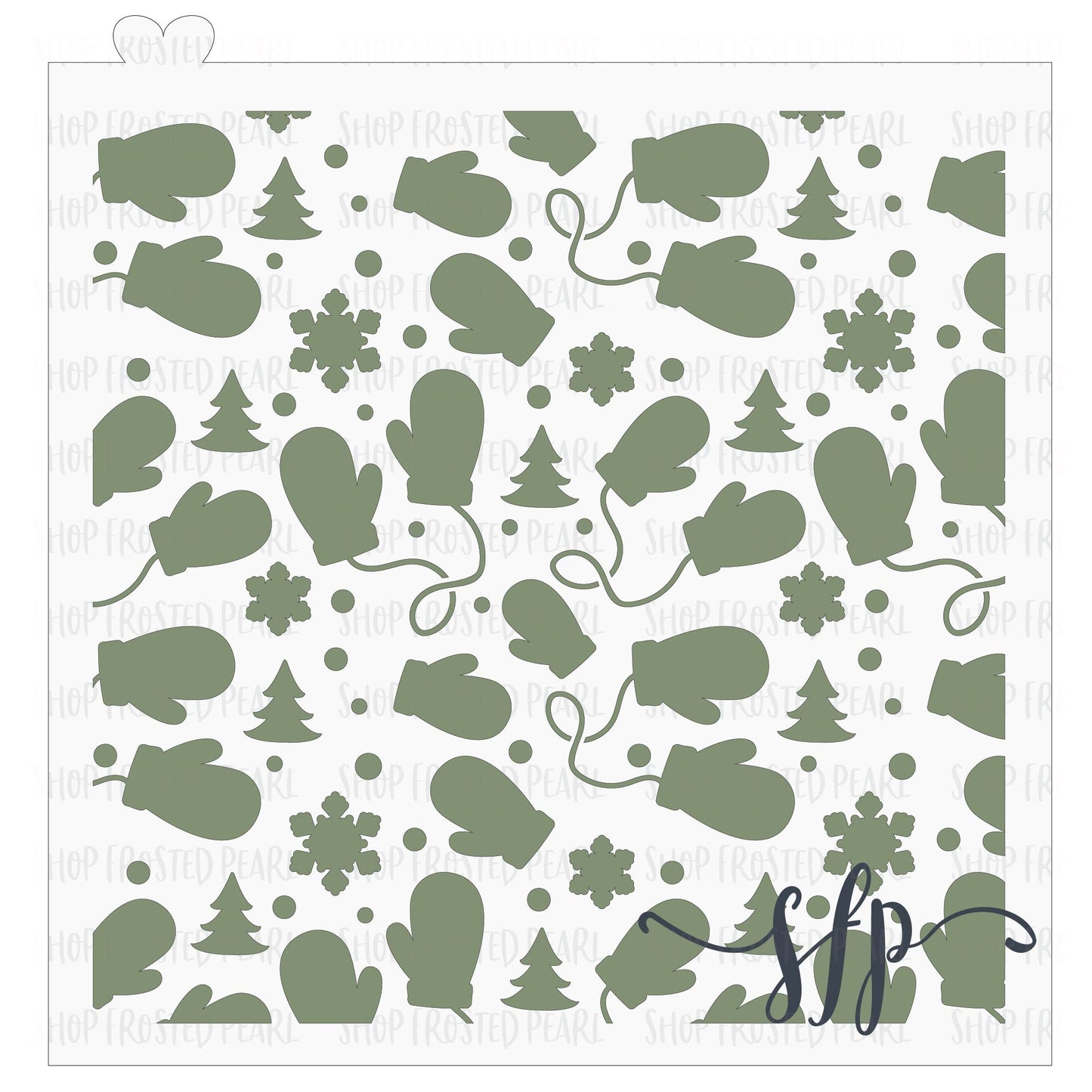 Christmas Mittens - Stencil