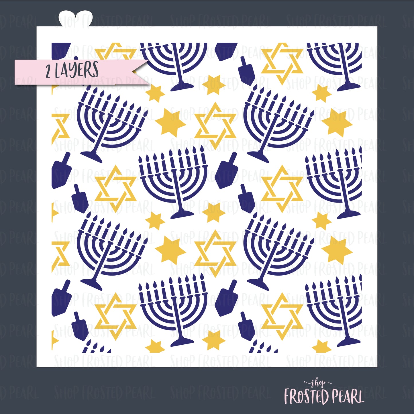 Menorah Pattern - Stencil