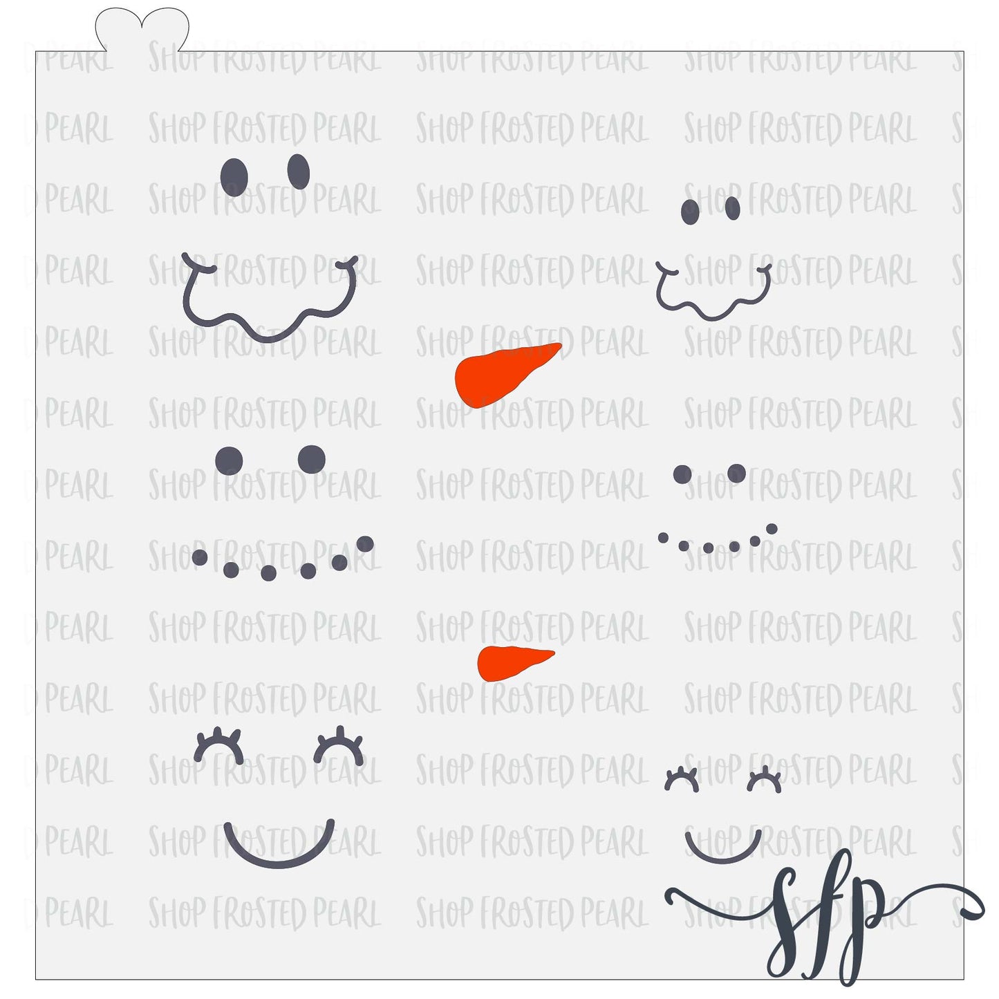 Snowman Faces - Stencil