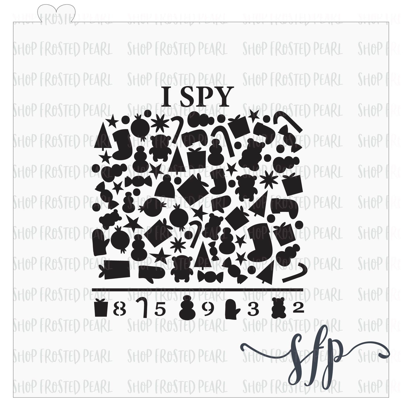 I SPY (Christmas Edition) - Stencil