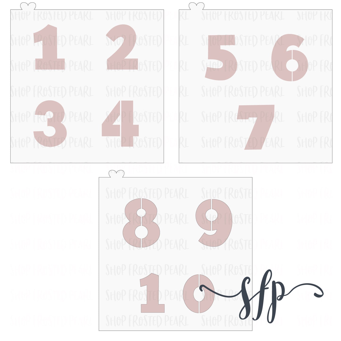 Mini Numbers 1-10 - Stencil