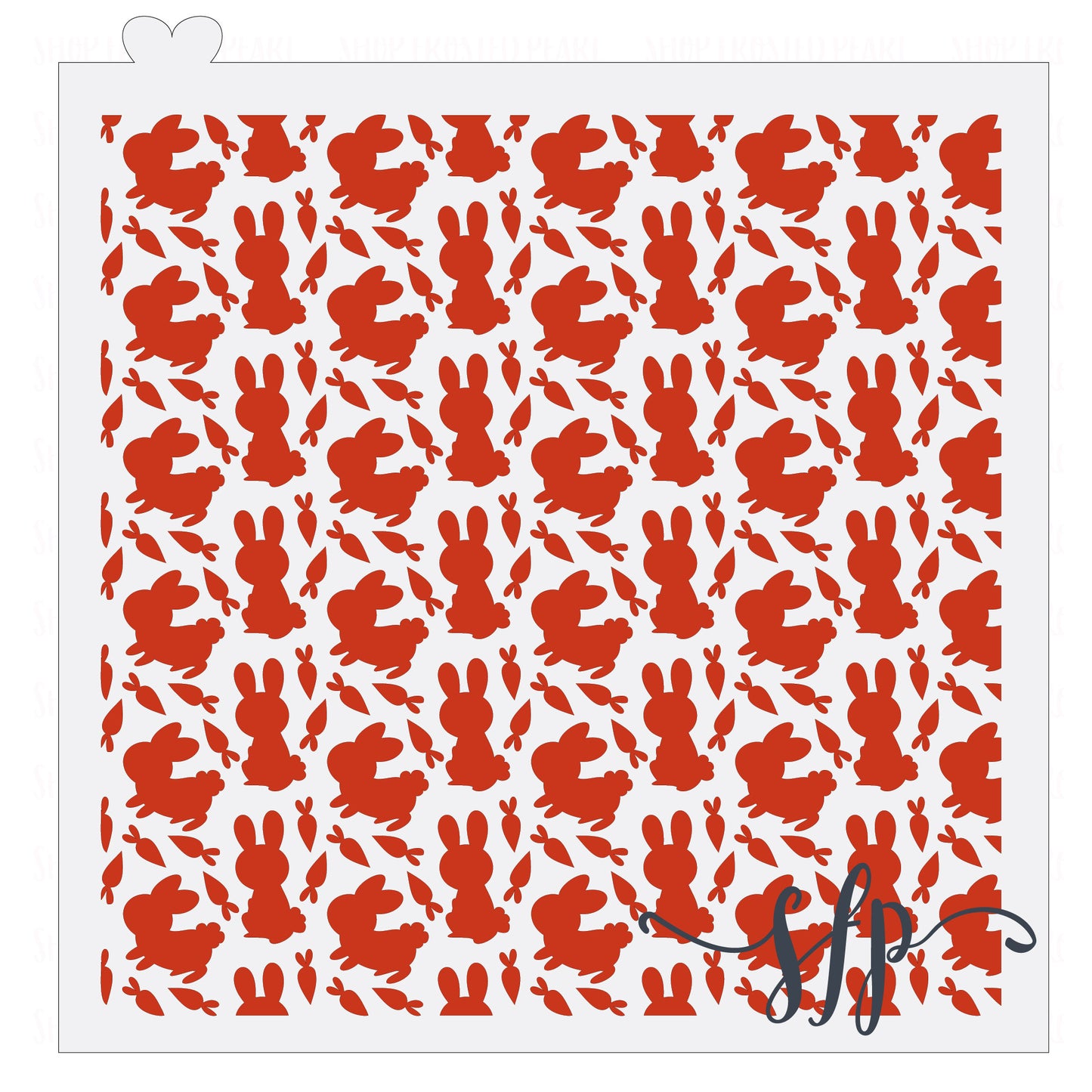 Bunnies & Carrots - Stencil