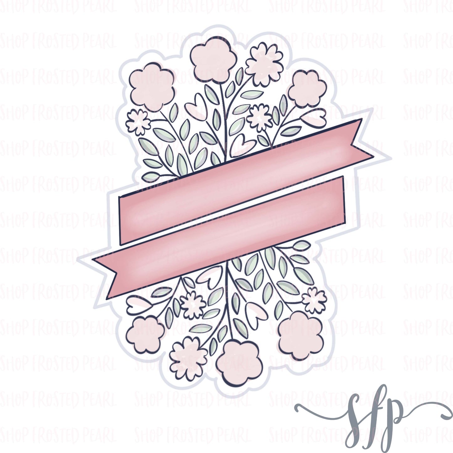 Banner & Florals - Stencil