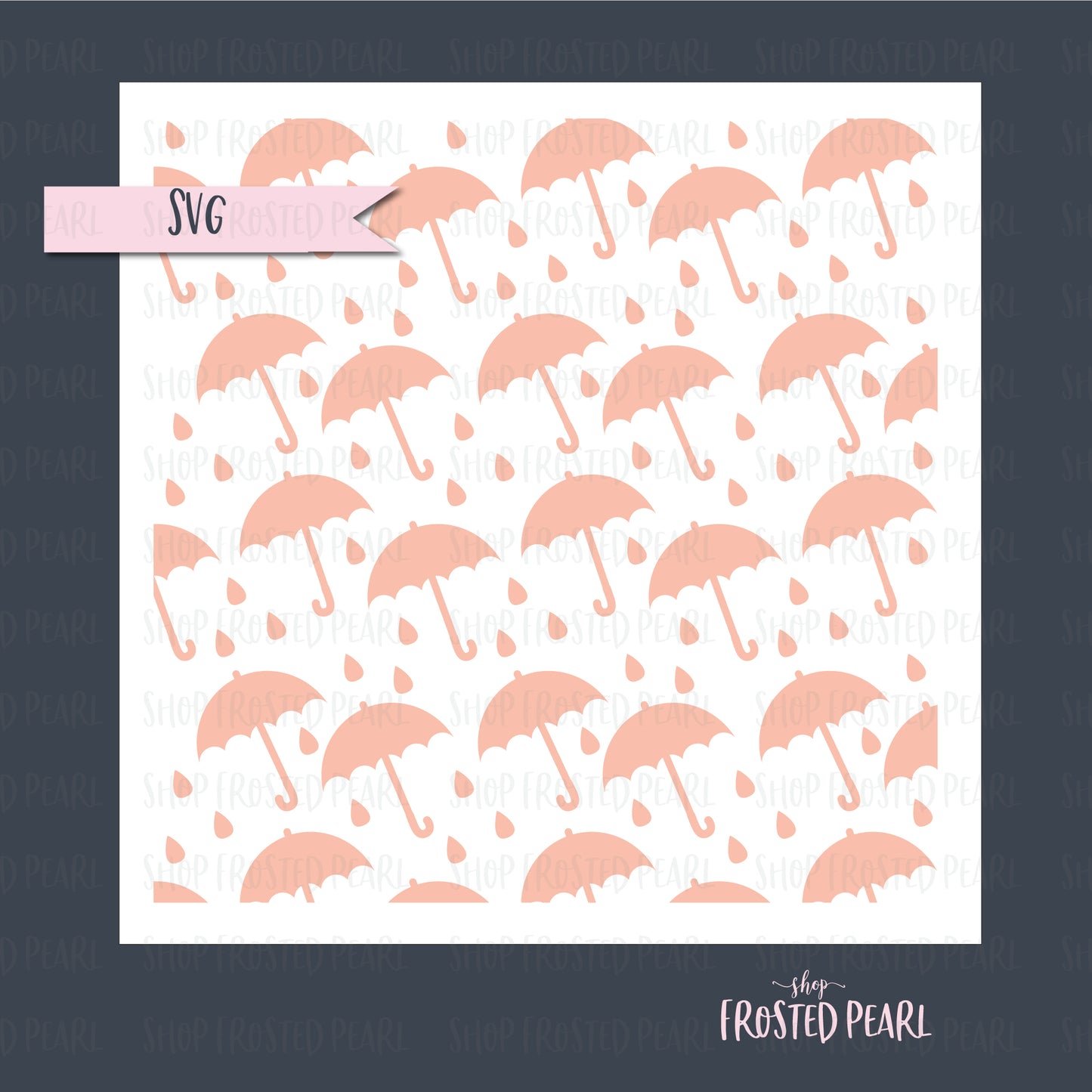 Rainy Day Umbrella - Stencil