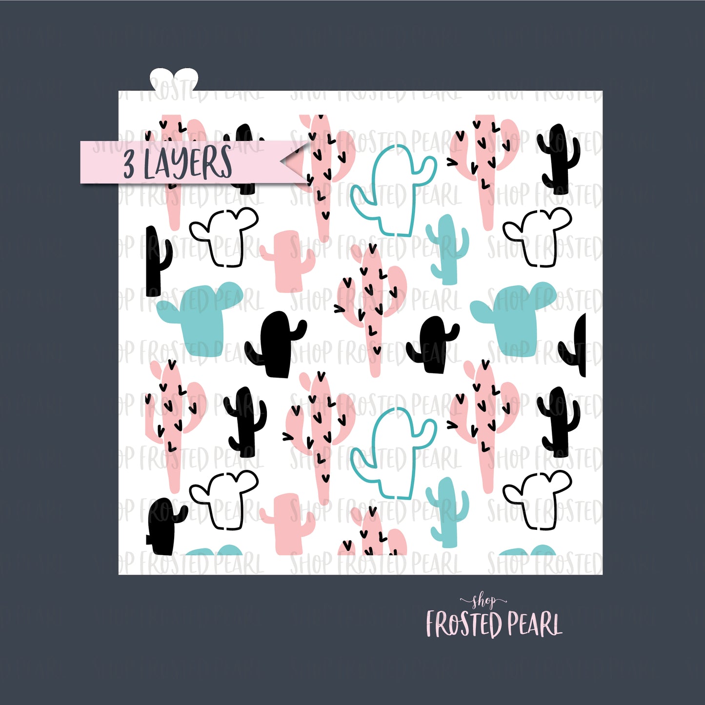 Modern Cacti - Stencil