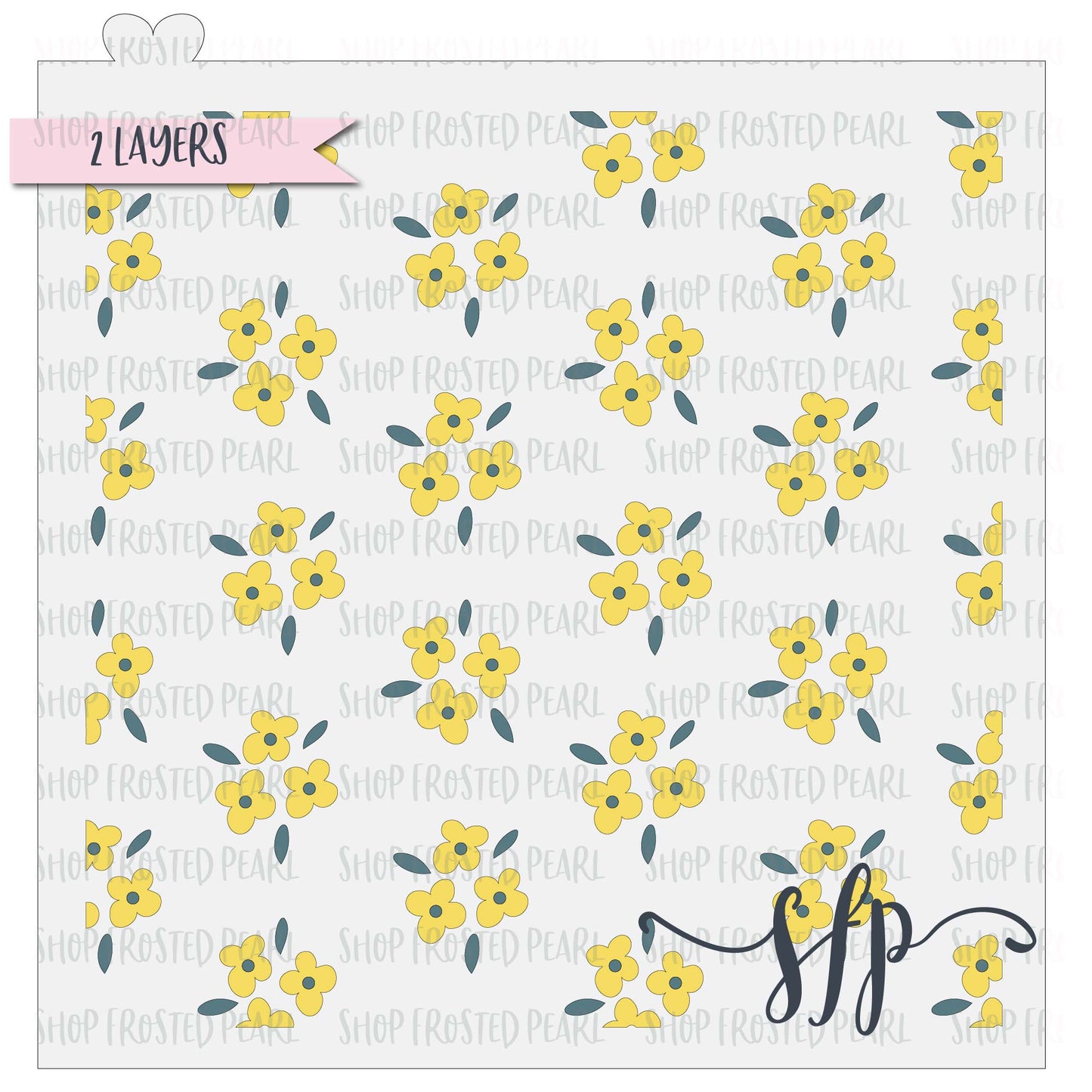 Mini Floral Clusters - Stencil