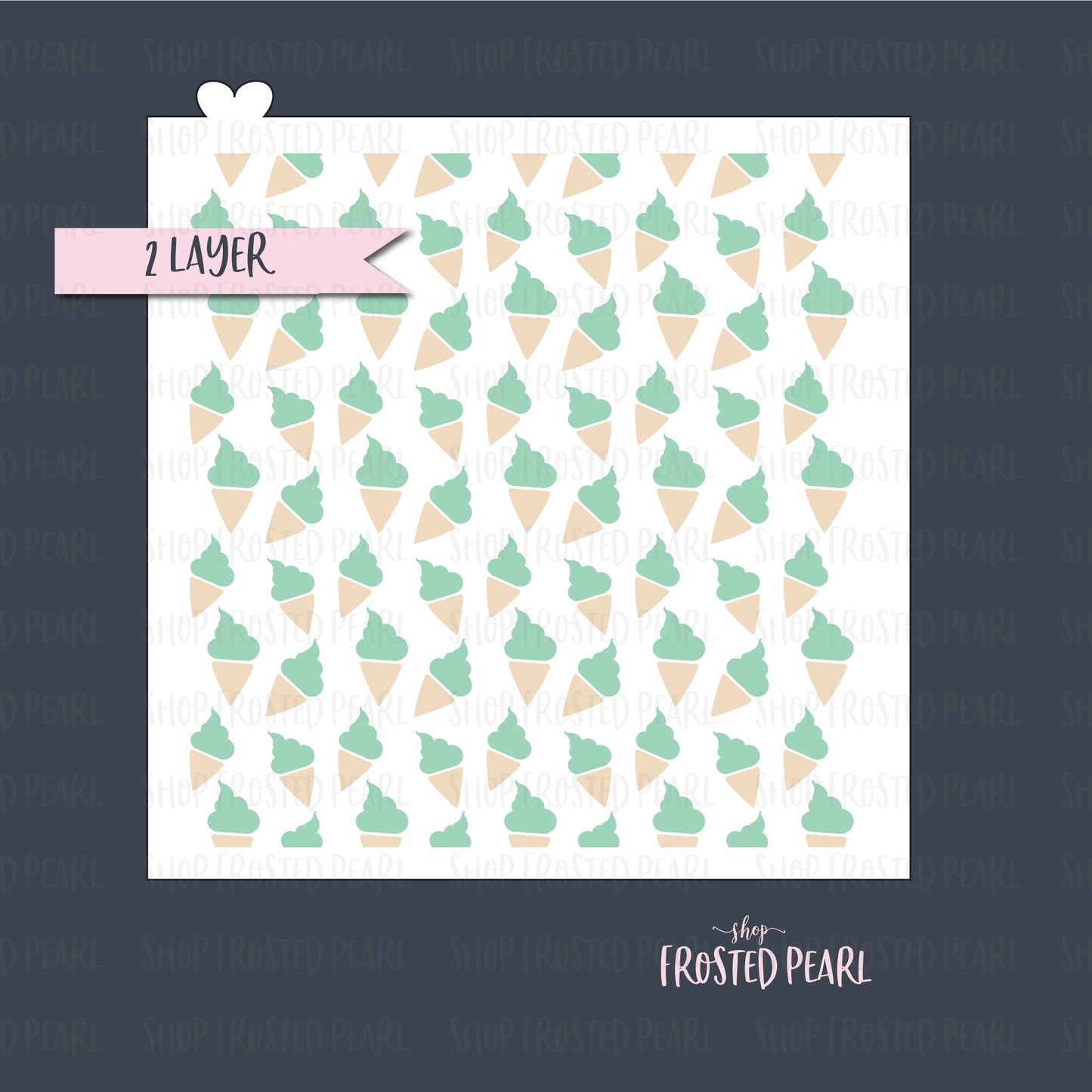 Ice Cream Cone or Cotton Candy - Stencil