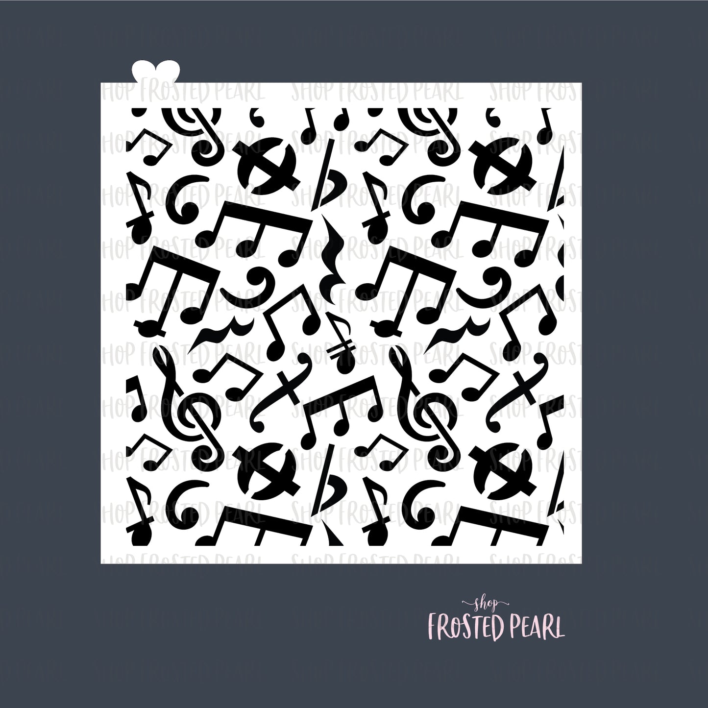 Musical Notes (two) - Stencil