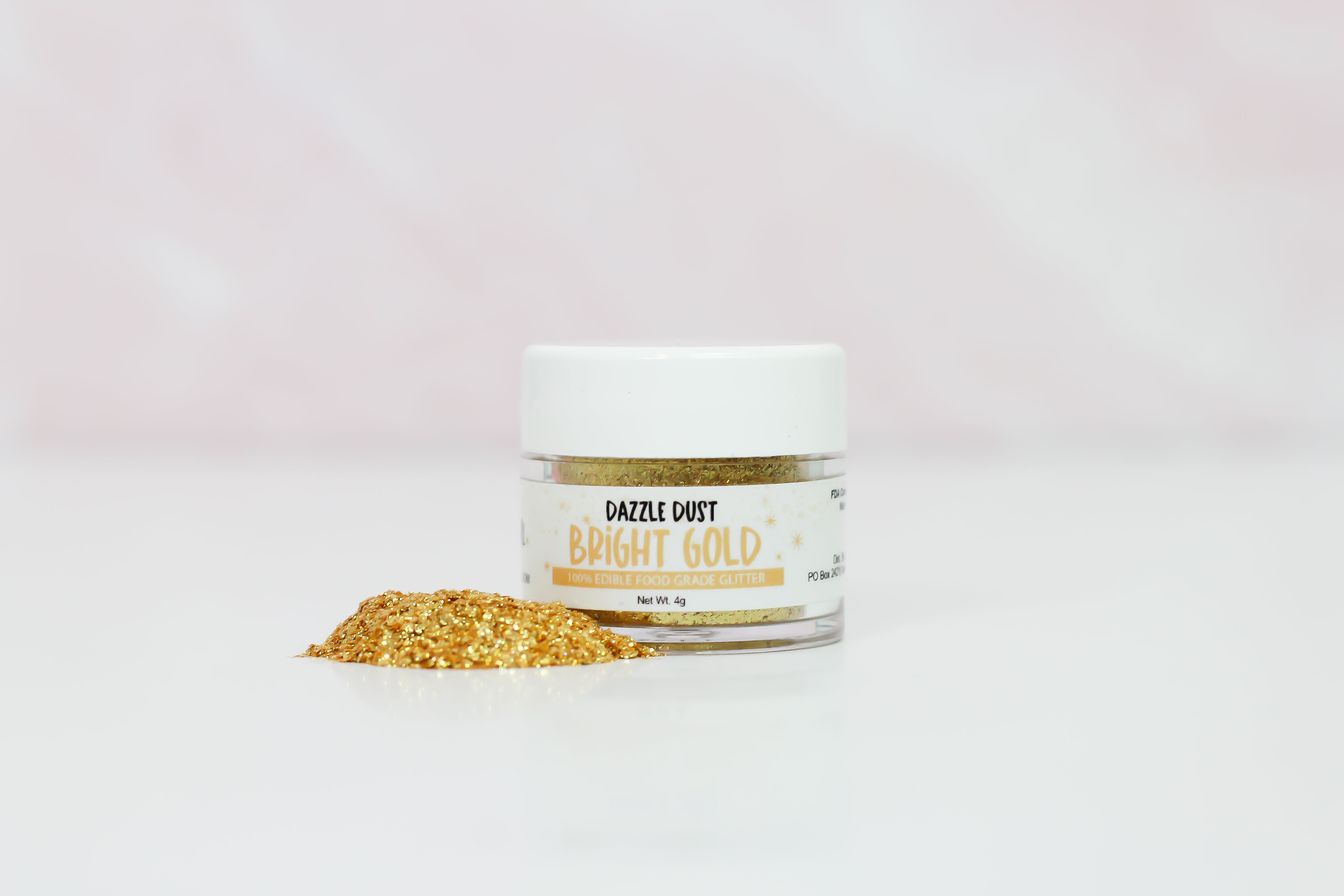 Bright Gold Dazzle Dust - Edible Glitter – Shop Frosted Pearl