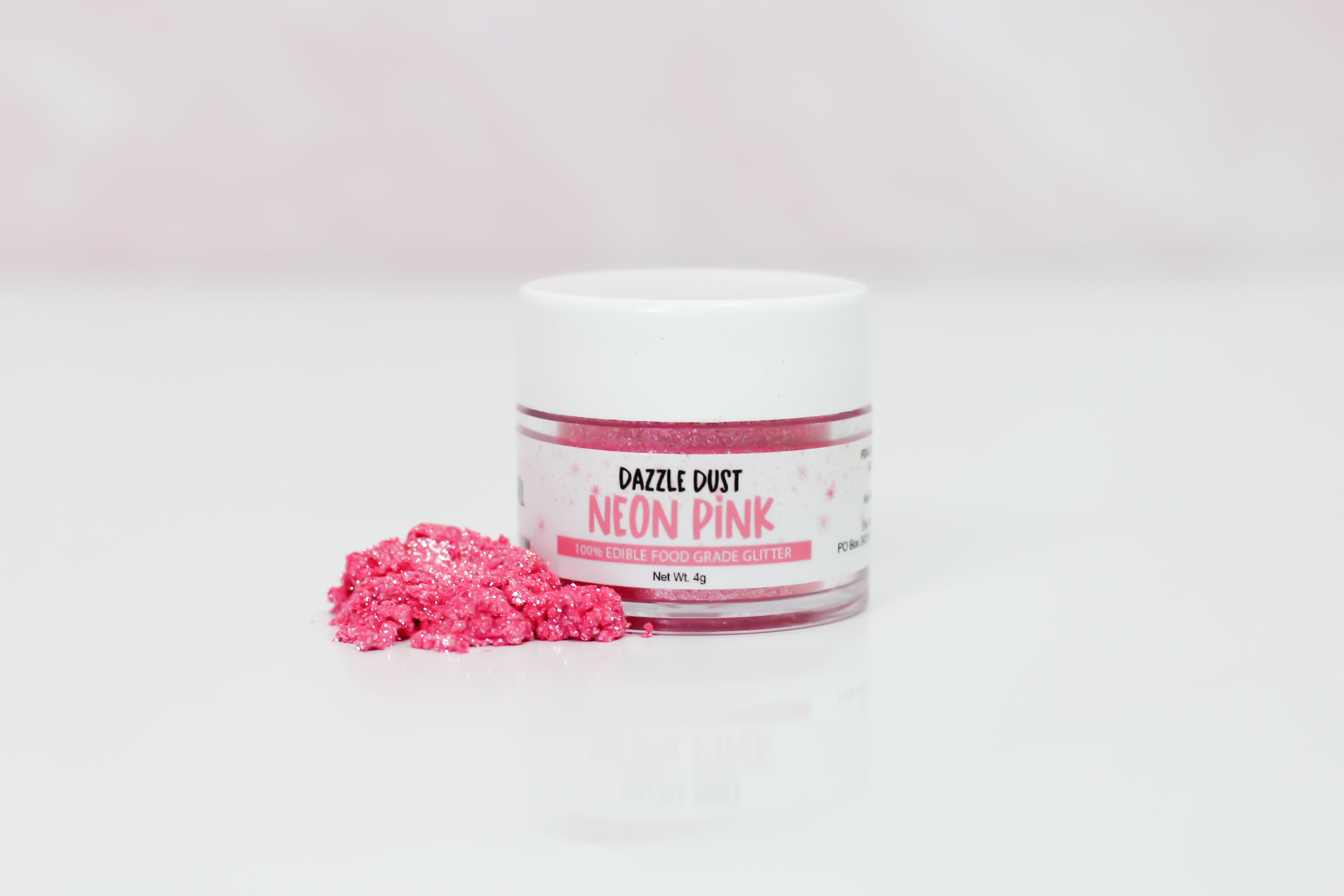 Neon Pink Dazzle Dust - Edible Glitter – Shop Frosted Pearl