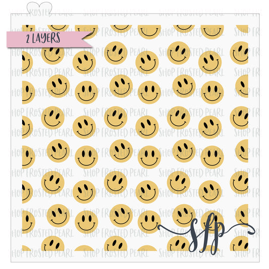 Smiley Face Pattern - Stencil
