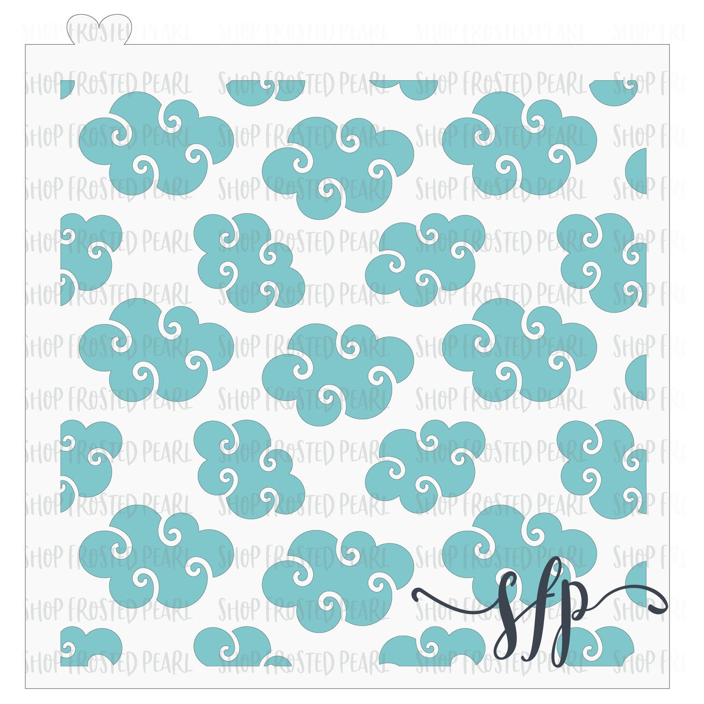 Swirly Clouds - Stencil