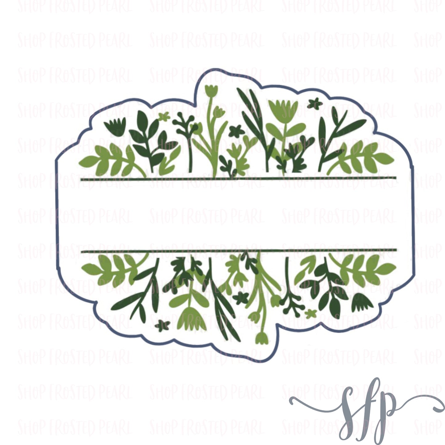 Floral Name Tag - Cutter