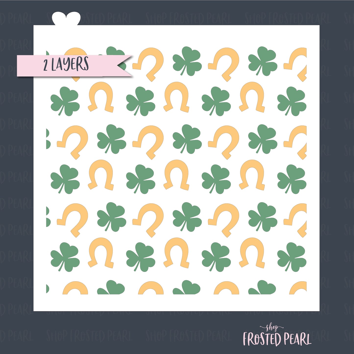 Horseshoes and Clovers - Stencil