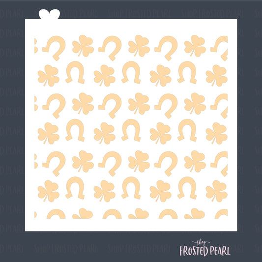 Horseshoes and Clovers - Stencil