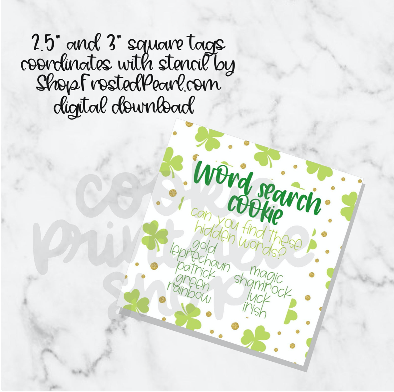 St Patrick's Day Word Search - Stencil