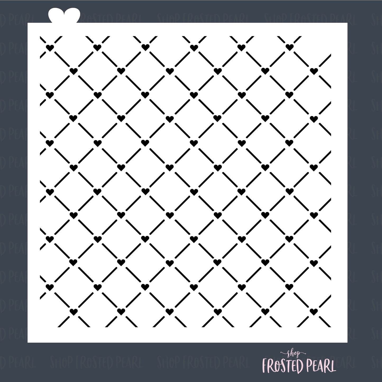 Heart Argyle - Stencil