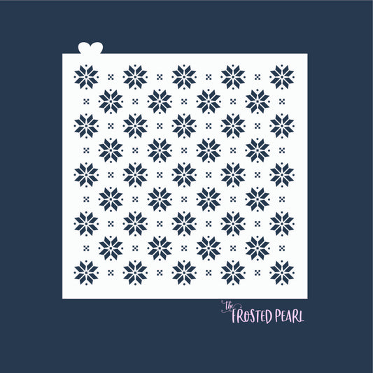 Geometric Snowflake - Stencil