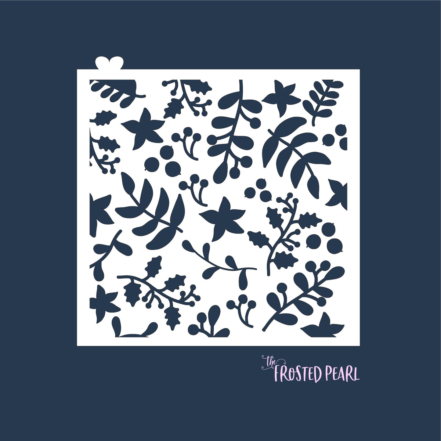 Holly Poinsettia - Stencil