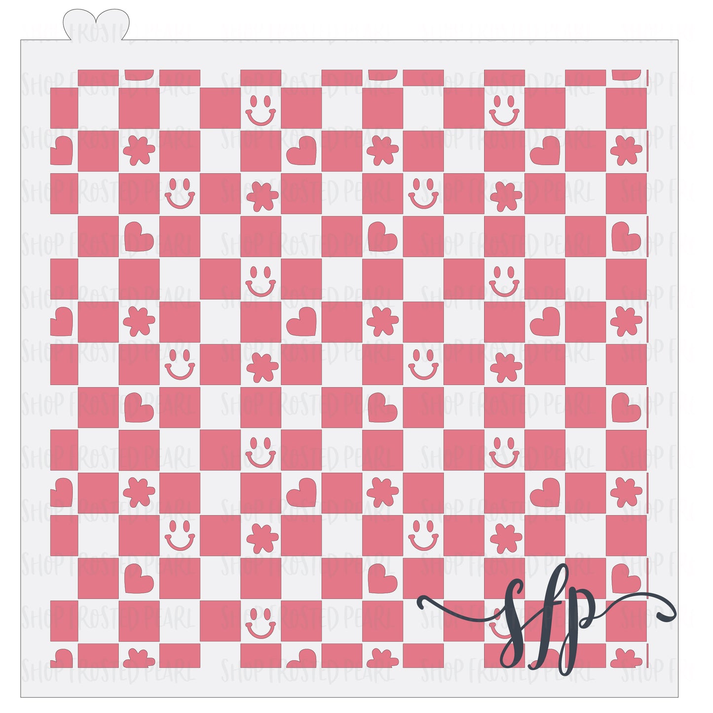 Happy Checkers - Stencil