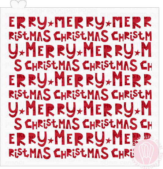 Merry Christmas Font - Stencil