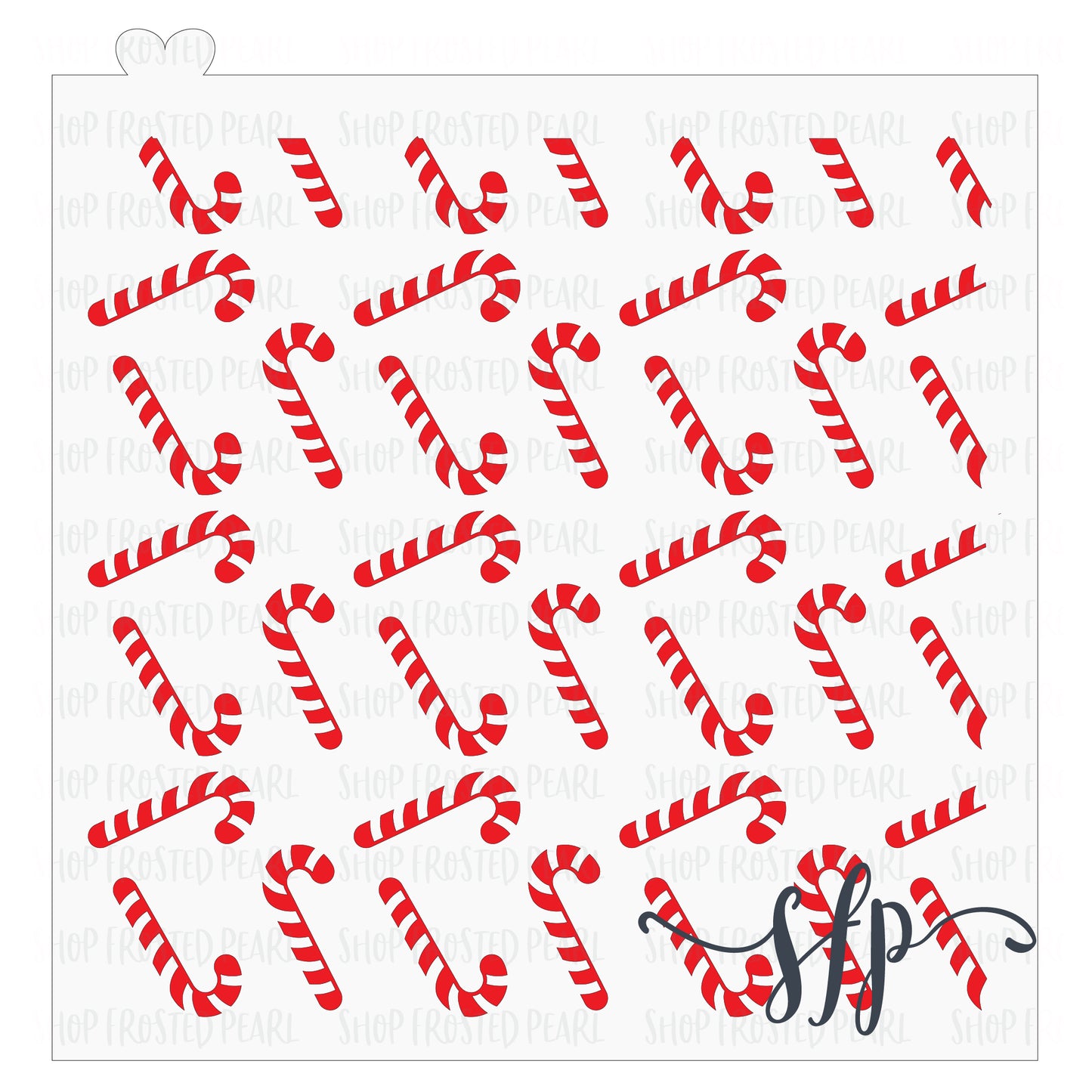 Candy Cane Scatter - Stencil