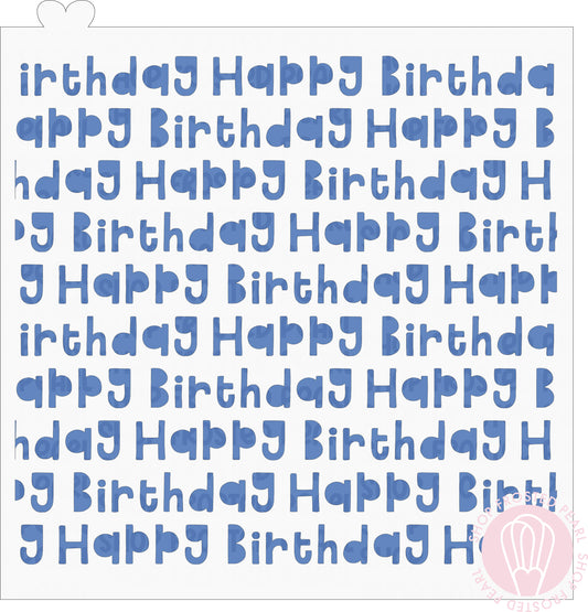 Happy Birthday Font - Stencil