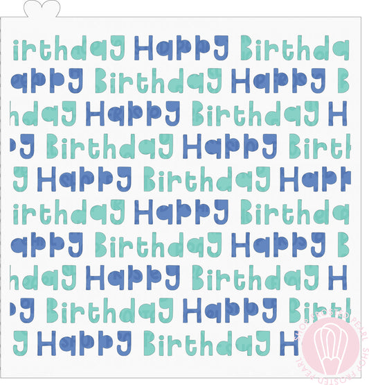 Happy Birthday Font - Stencil