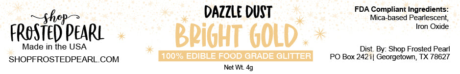 Bright Gold Dazzle Dust - Edible Glitter