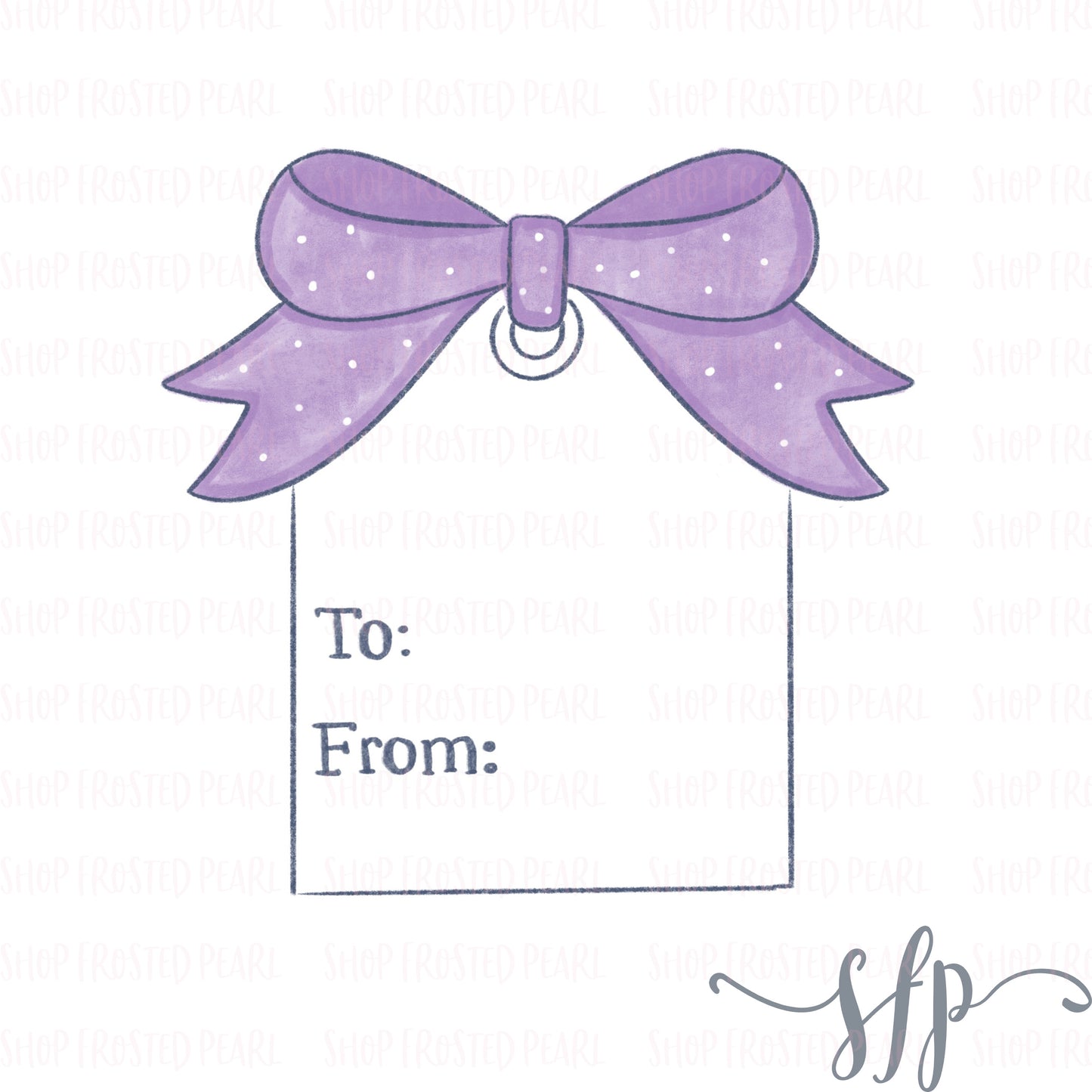 Gift Tag with Bow - Cutter