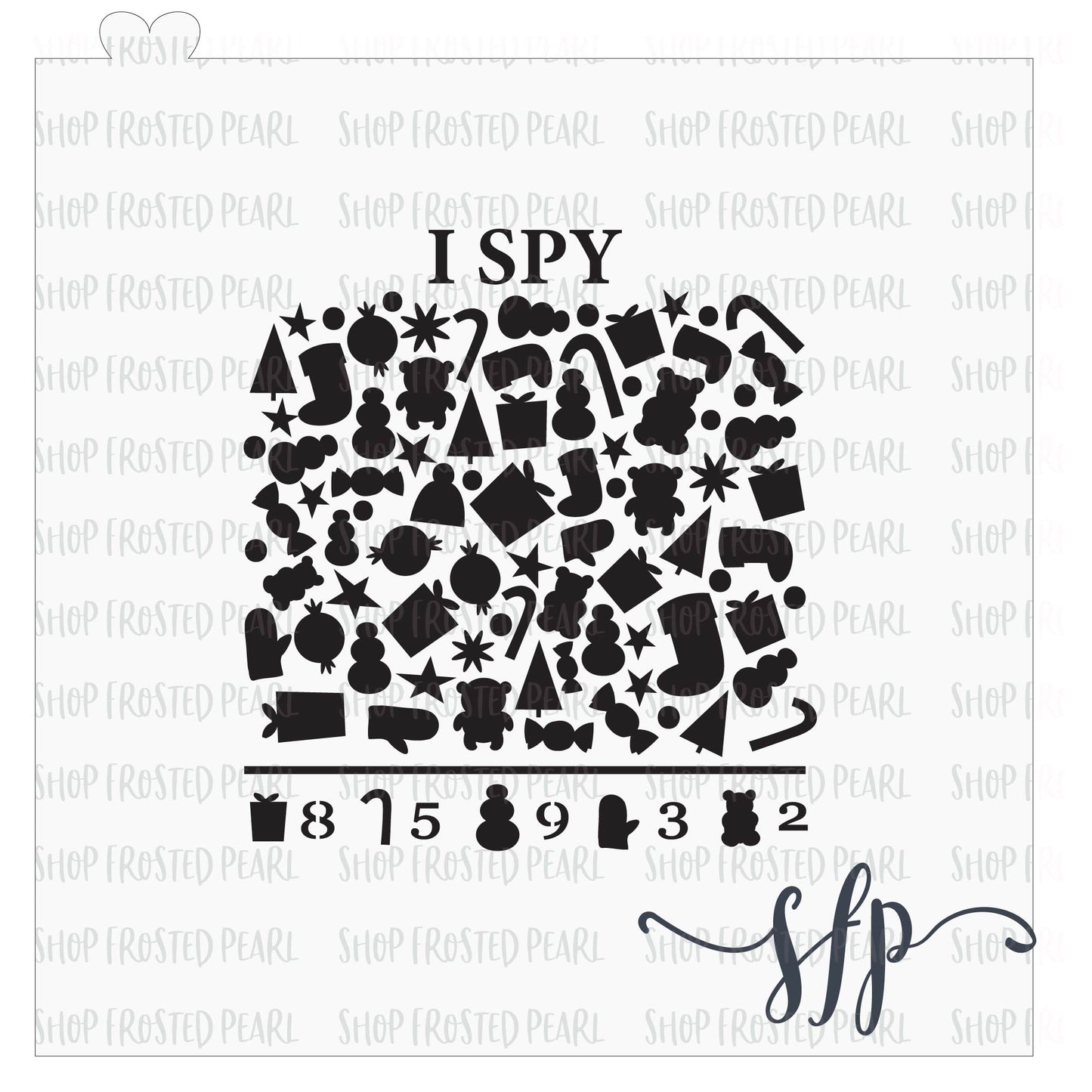 I SPY Christmas - Stencil