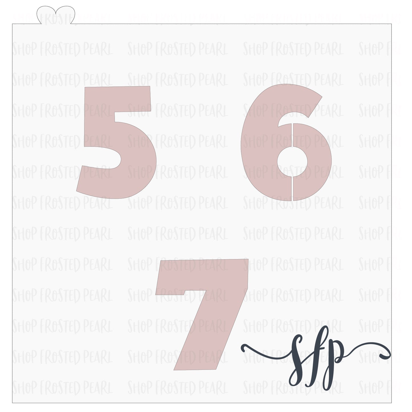 Mini Numbers 5-7 - Stencil