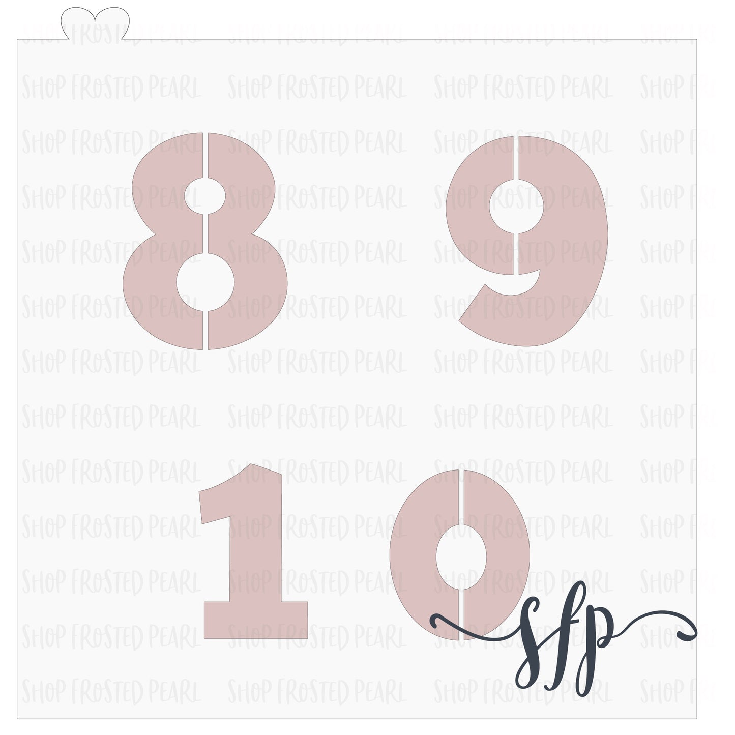 Mini Numbers 9-10 - Stencil