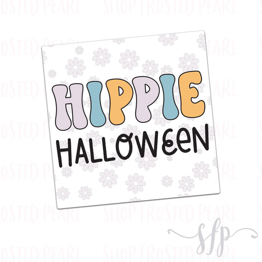 Hippie Halloween - Printable Tag