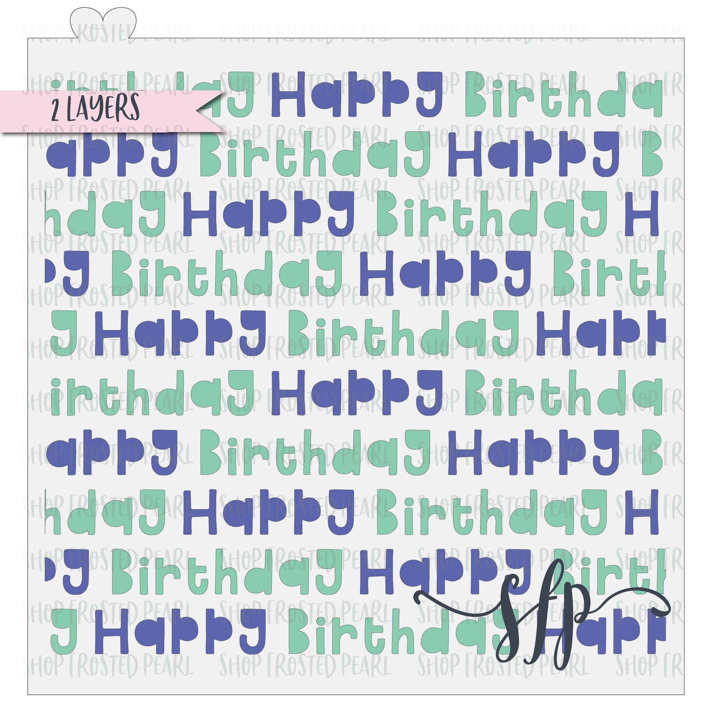 Happy Birthday Font - Stencil