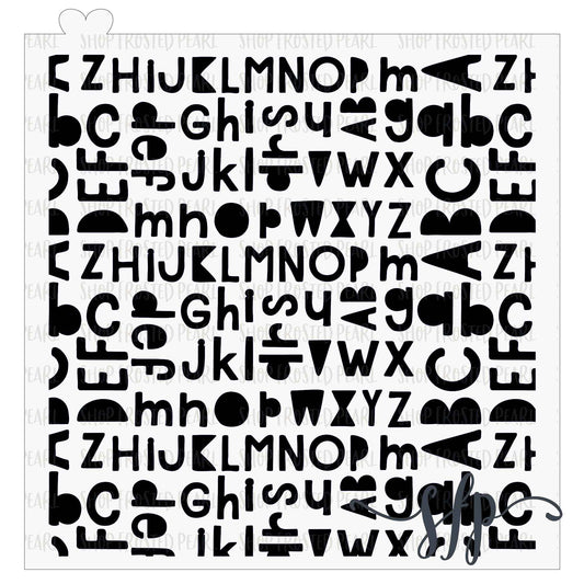 Funky Alphabet - Stencil