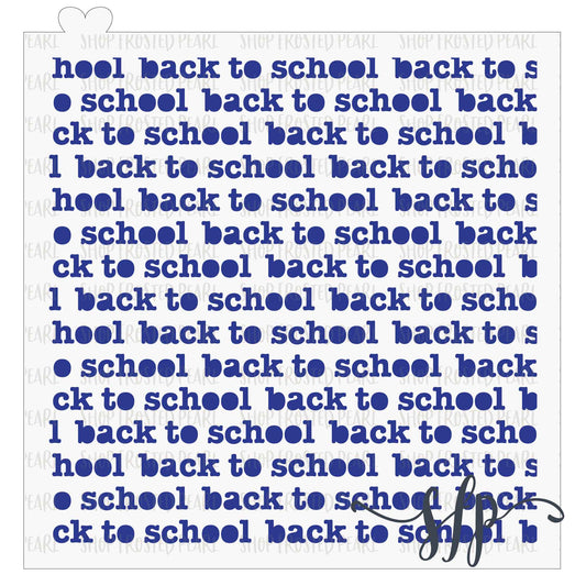 Back To School Type - Stencil