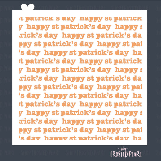 Happy St Patrick's Day Lettering - Stencil