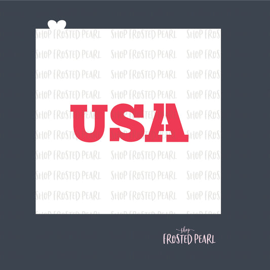 USA Block Letters - Stencil